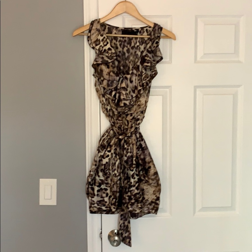 Black and Tan leopard dress
